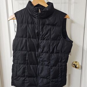 Lands' End Women's Black Quilted Puffer Vest Size M/P 10-12